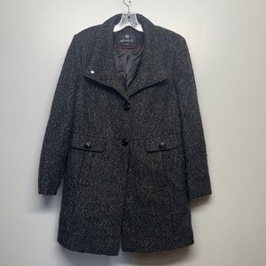 Novelti Grey/Black Wool Women’s Trench Coat SIZE 14